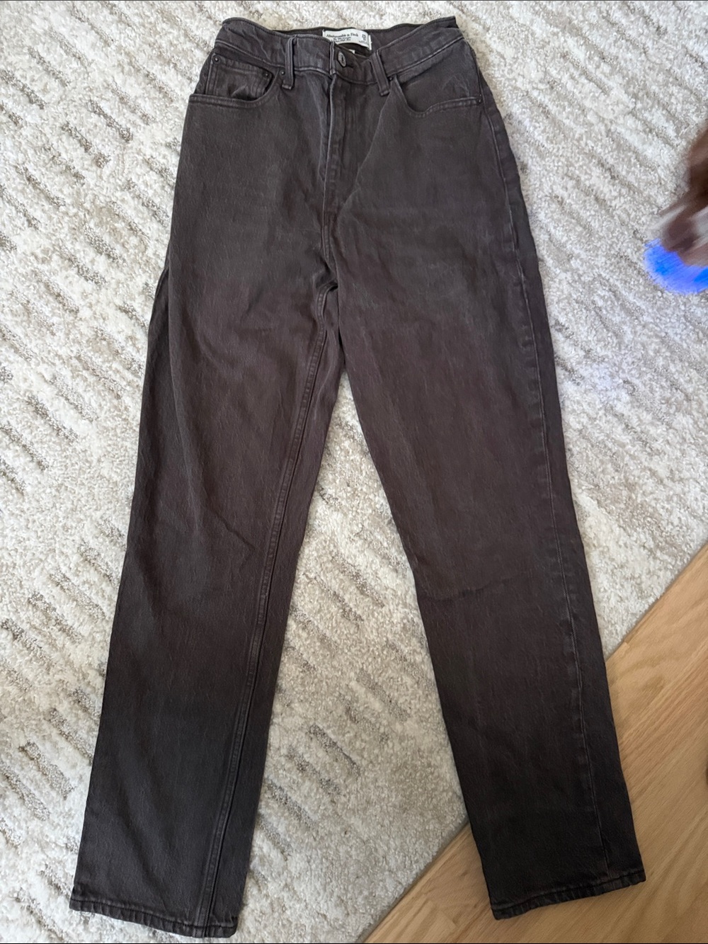 Abercrombie 90s straight ultra high rise curve love jean